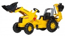 Traktor šlapací NEW HOLLAND s čelním nakladačem a podkopovou lopatou ROLLY TOYS