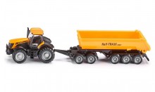 SIKU 1858 Traktor FASTRAC JCB 8250 a návěs kontejnerový HALF TRAXX 1:87