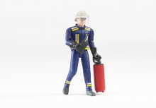 Figurka muž hasič s minimaxem a vysílačkou BRUDER WORLD