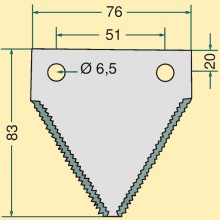 Žabka CLAAS 3″/2,7/83 mm horní drážkování