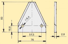 Žabka CLAAS 3″/2,8/83 mm horní drážkování