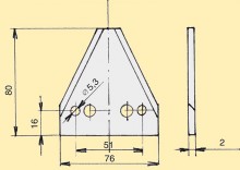 Žabka VARI AZS 345 3”/2/80 mm středová hladká