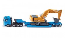 SIKU 1847 Auto tahač MAN s podvalníkem a bagr LIEBHERR 974 1:87