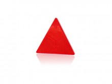 Odrazka trojúhelník červený se šrouby
