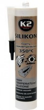 Silikon černý K2 SILICONE HIGH TEMP +350°C kartuše 300 g