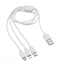 Kabel nabíjecí USB 3in1 (micro USB, iPhone, USB C)