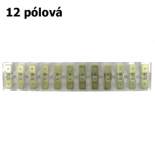 Svorkovnice PVC 12 pólová  145 x 28 x 7 mm