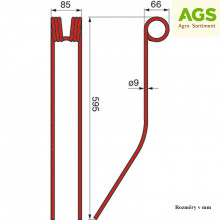 Pružina obraceče, shrnovače CLAAS LINER 955 483.0