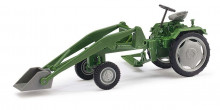 BUSCH 210004701 Traktor RS09 zelený s čelním nakladačem 1:87