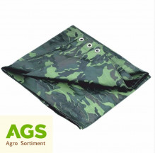 Plachta krycí Tarpaulin khaki maskáčová 4 x 5 m, 80g/m2 