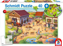 Schmidt Puzzle Statek a zvířátka 40 dílů