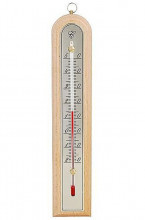 Teploměr TES 50 x 260 mm dřevěný