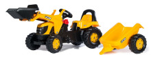 ROLLY TOYS Traktor šlapací JCB s čelním nakladačem a přívěsem