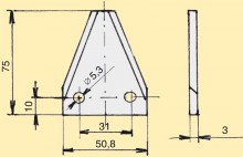 Žabka VARI, TERRA 2”/3/75 mm horní drážkování