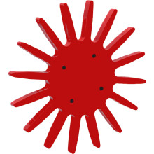 Hvězdice samostatná K.U.L.T. 240 mm červená-tvrdá