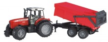 Traktor MASSEY FERGUSON 7480 s návěsem BRUDER 02045