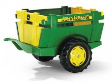 Návěs FARM TRAILER JOHN DEERE za šlapací traktory ROLLY TOYS zelený