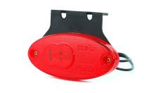 Svítilna poziční červená jednofunkční diodová LED 12/24V s držákem