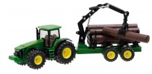 SIKU 1954 Traktor JOHN DEERE 8430 s vyvážečkou dřeva 1:50 s vyvážečkou dřeva