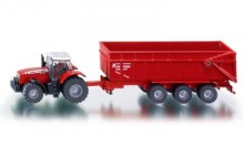 SIKU 1844 Traktor MASSEY FERGUSON 8480 s návěsem KRAMPE KIPPER TW 900 1:87