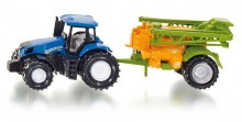 SIKU 1668 Traktor NEW HOLLAND T8.390 s taženým postřikovačem AMAZONE UX 5200