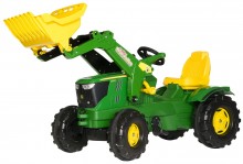 Traktor šlapací JOHN DEERE 6210 R s čelním nakladačem ROLLY TOYS