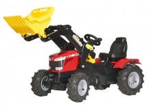 Traktor šlapací MASSEY FERGUSON 8650 s čelním nakladačem ROLLY TOYS