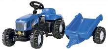 Traktor šlapací NEW HOLLAND T 7550 s návěsem ROLLY TOYS