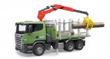 Auto SCANIA LKW s lesní nástavbou a nakládacím ramenem BRUDER 03524 