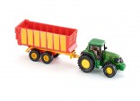 SIKU 1650 Traktor JOHN DEERE 7530 s traktorovým silážním návěsem 