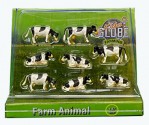 Figurky kravičky sada 8 ks KIDS GLOBE FARMING 571878 1:87 