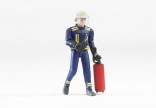 Figurka muž hasič s minimaxem a vysílačkou BWORLD BRUDER 60100 