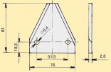 Žabka CLAAS 3″/2,8/83 mm horní drážkování 