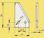 Žabka CASE 1/2 nebroušená Pravá 3”/2,8/80 mm horní drážkování 