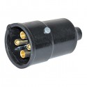 Zástrčka 4 póly 6V/12V/24V PVC