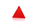 Odrazka trojúhelník červený se šrouby 