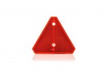 Odrazka trojúhelník červený s dírami 