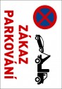 Samolepka výstražná " ZÁKAZ PARKOVÁNÍ" A4 