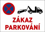 Samolepka výstražná " ZÁKAZ PARKOVÁNÍ" A5 