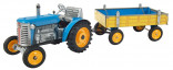 Traktor ZETOR modrý s přívěsem KOVAP 0392 