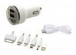 Nabíječka do auta USB 12V 2,1A (Iphone 4-8, miniUSB, microUSB, USB-C) 