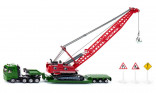 SIKU 1834 Tahač MAN s podvalníkem, jeřábem LIEBHERR 1:87 