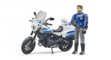 Motocykl Scrambler Ducati s policistou BRUDER 62731 