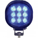 Světlomet diodový pracovní kulatý LED GRANIT 12/24V modrý 