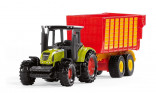 SIKU 1650 Traktor CLAAS s traktorovým silážním návěsem 