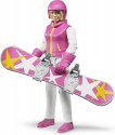 Figurka žena snowboardistka BWORLD BRUDER 60420 