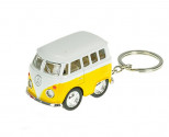 Přívěsek na klíček auto VW mikrobus KINSFUN žlutý 