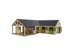GLOBE FARMING 610211 stavebice stáj pro koníky 1:24 