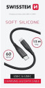 Kabel SWISSTEN USB-C + USB-C 1,5m černý 48146 