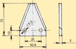 Žabka VARI, TERRA 2”/3/75 mm horní drážkování 